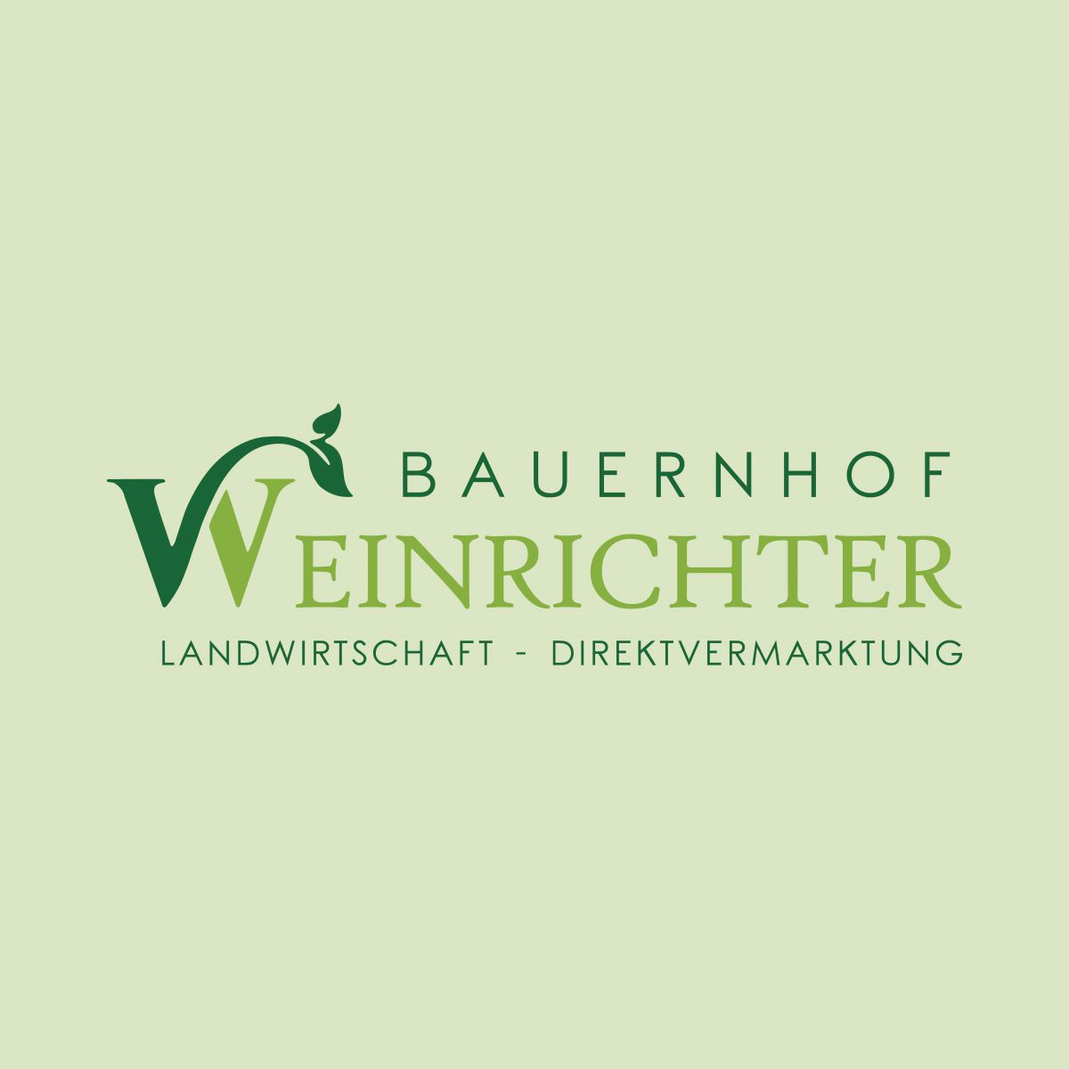 Bauernhof Weinrichter Gesamtlogo in Grün